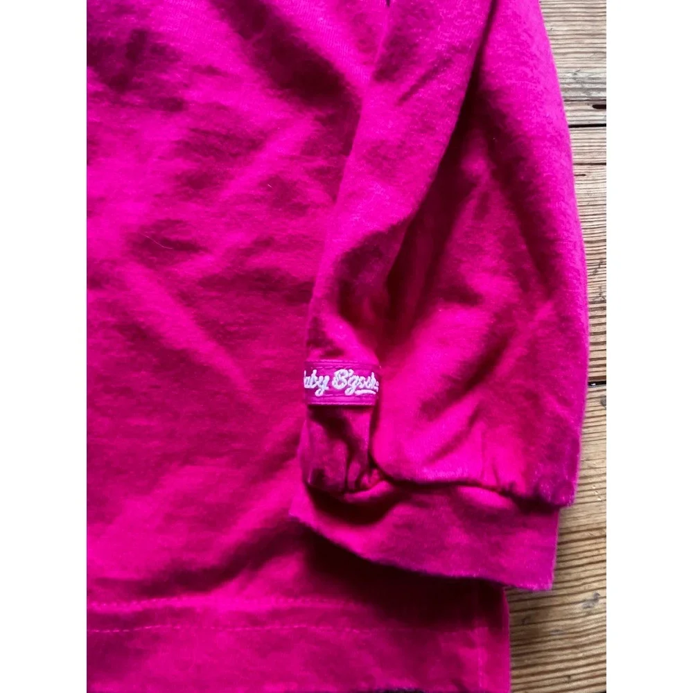 Vintage Baby OshKosh Magenta Pink Plaid Collar Long Sleeve Shirt 18 Months USA